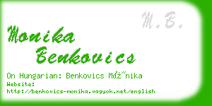 monika benkovics business card